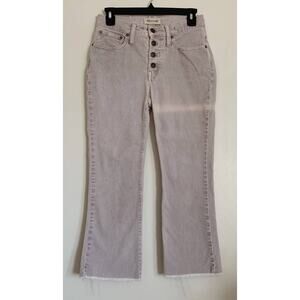 Light Grey Corduroy Madewell Petite Cali Demi Boot Jeans 26
